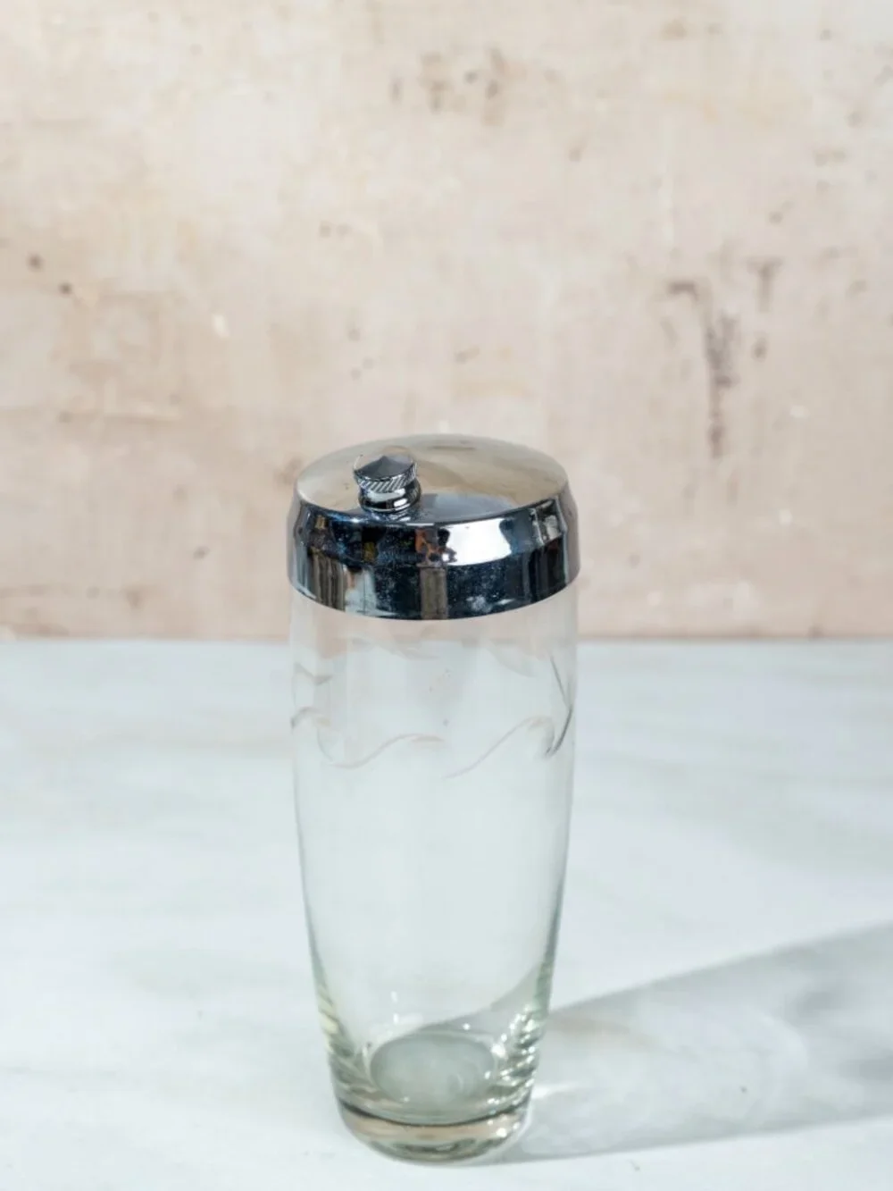 Vintage Glass Cocktail Shaker